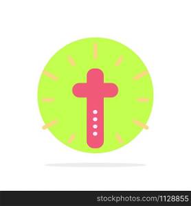 Celebration, Christian, Cross, Easter Abstract Circle Background Flat color Icon