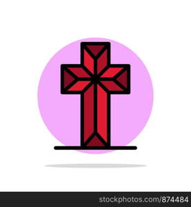 Celebration, Christian, Cross, Easter Abstract Circle Background Flat color Icon