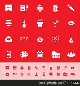 Celebration color icons on red background, stock vector