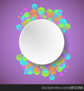 Celebration concept on violet background, stock vector