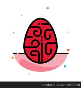 Celebration, Decoration, Easter, Egg, Holiday Abstract Flat Color Icon Template