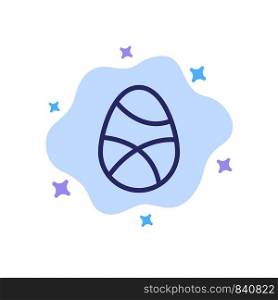 Celebration, Decoration, Easter, Egg, Holiday Blue Icon on Abstract Cloud Background