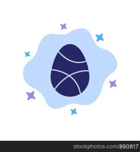 Celebration, Decoration, Easter, Egg, Holiday Blue Icon on Abstract Cloud Background