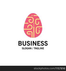 Celebration, Decoration, Easter, Egg, Holiday Business Logo Template. Flat Color