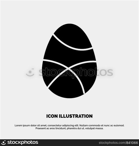Celebration, Decoration, Easter, Egg, Holiday solid Glyph Icon vector