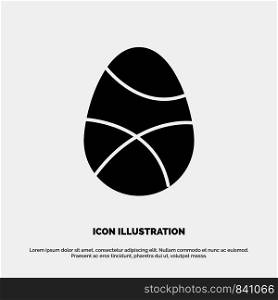 Celebration, Decoration, Easter, Egg, Holiday solid Glyph Icon vector