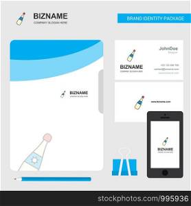 Celebration drink Business Logo, File Cover Visiting Card and Mobile App Design. Vector Illustration