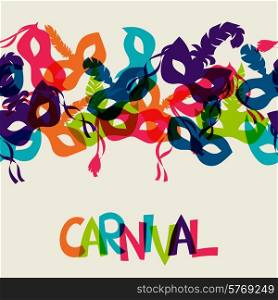 Celebration festive background design with carnival masks.. Celebration festive background design with carnival masks