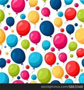 Celebration festive seamless pattern with colorful balloons. Celebration festive seamless pattern with colorful balloons.