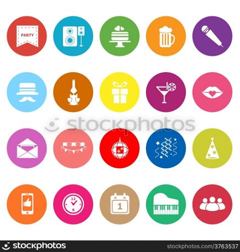 Celebration flat icons on white background, stock vector