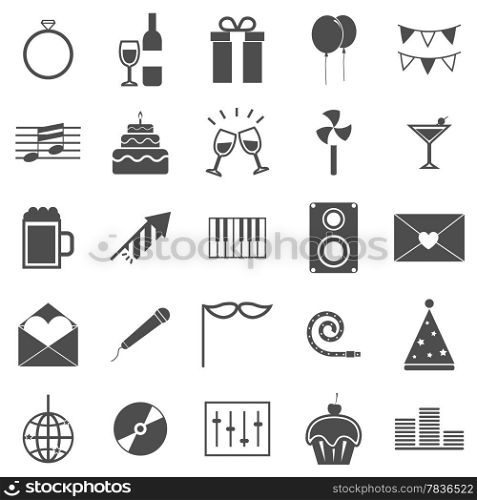 Celebration icons on white background, stock vector