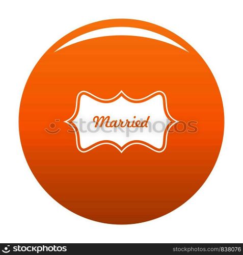 Celebration label icon. Simple illustration of celebration label vector icon for any design orange. Celebration label icon vector orange