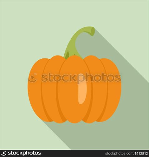 Celebration pumpkin icon. Flat illustration of celebration pumpkin vector icon for web design. Celebration pumpkin icon, flat style