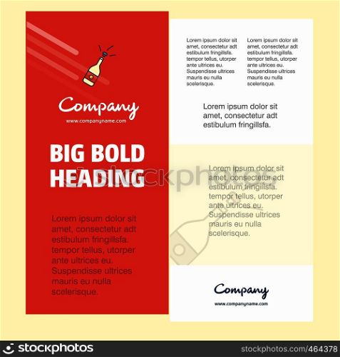 Celebrations drink Business Company Poster Template. with place for text and images. vector background