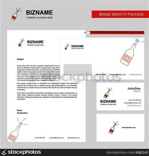 Celebrations drink Business Letterhead, Envelope and visiting Card Design vector template