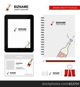 Celebrations drink Business Logo, Tab App, Diary PVC Employee Card and USB Brand Stationary Package Design Vector Template