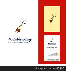 Celebrations drink Creative Logo and business card. vertical Design Vector