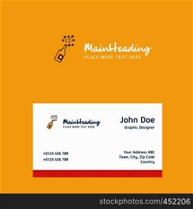 Celebrations drink logo Design with business card template. Elegant corporate identity. - Vector
