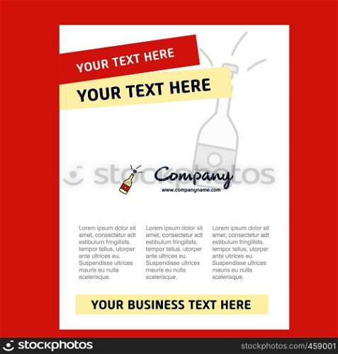 Celebrations drink Title Page Design for Company profile ,annual report, presentations, leaflet, Brochure Vector Background