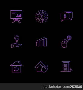 celender , dollar, target, watch , graph , mouse , stamp , navigation , message , icon, vector, design, flat, collection, style, creative, icons