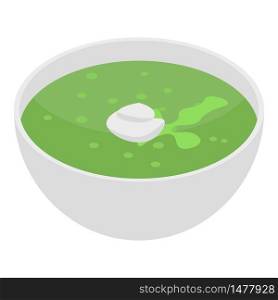 Celery soup icon. Isometric of celery soup vector icon for web design isolated on white background. Celery soup icon, isometric style