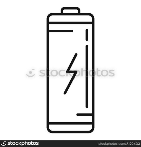 Cell battery icon outline vector. Full power. Electric charge. Cell battery icon outline vector. Full power