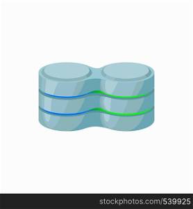 Cell database icon in cartoon style isolated on white background. Data storage symbol. Cell database icon, cartoon style