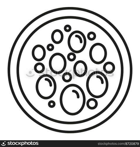 Cell icon outline vector. Petri dish. Medical virus. Cell icon outline vector. Petri dish