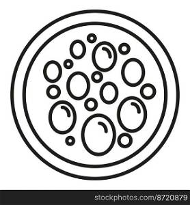 Cell icon outline vector. Petri dish. Medical virus. Cell icon outline vector. Petri dish