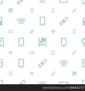 Cell icons pattern seamless white background Vector Image