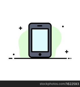 Cell, Mobile, Phone, Call  Business Flat Line Filled Icon Vector Banner Template