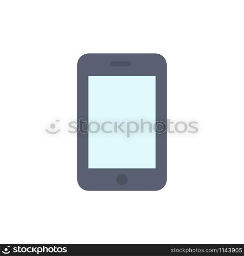 Cell, Mobile, Phone, Call Flat Color Icon. Vector icon banner Template