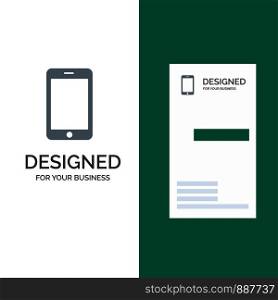 Cell, Mobile, Phone, Call Grey Logo Design and Business Card Template