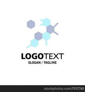 Cell, Molecule, Science Business Logo Template. Flat Color