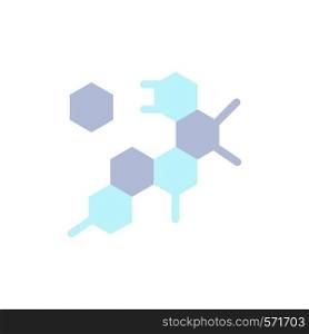 Cell, Molecule, Science Flat Color Icon. Vector icon banner Template