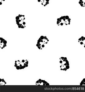 Cell virus pattern repeat seamless in black color for any design. Vector geometric illustration. Cell virus pattern seamless black