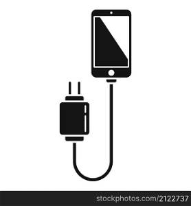 Cellphone charger icon simple vector. Phone battery. Cell mobile. Cellphone charger icon simple vector. Phone battery