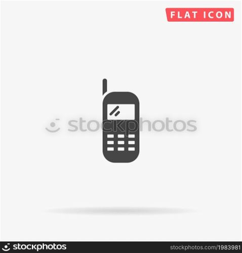 Cellphone flat vector icon. Hand drawn style design illustrations.. Cellphone flat vector icon