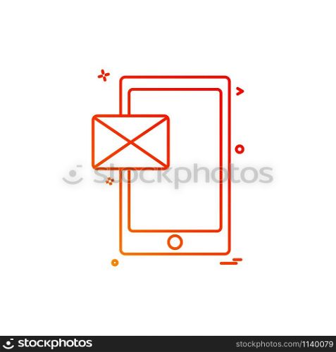 cellphone mobile phone massage icon vector design