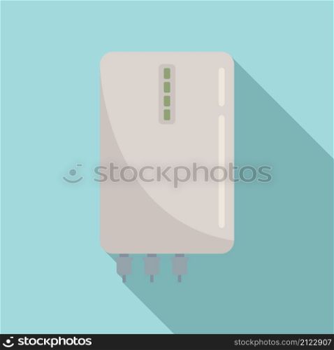 Cellphone power bank icon flat vector. Charge phone. Mobile usb charger. Cellphone power bank icon flat vector. Charge phone