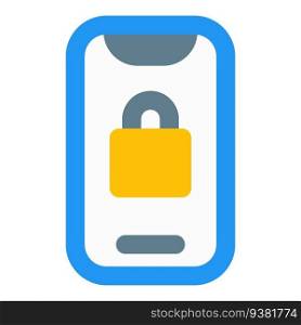 Cellphone with security passcode or lock.