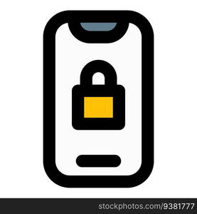 Cellphone with security passcode or lock.