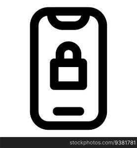 Cellphone with security passcode or lock.