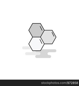 Cells Web Icon. Flat Line Filled Gray Icon Vector