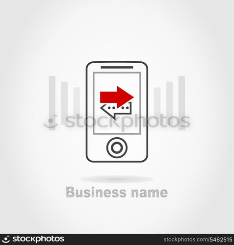 Cellular telephone a sign for design. A vector illustration