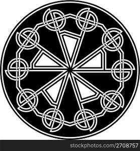 celtic flower - tattoo, t-shirt round design