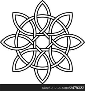 Celtic knot petals circle nature and longevity