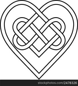 Celtic knot rune bound hearts infinity symbol eternal love tattoo