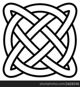 Celtic knot symbol of eternal life infinity, vector amulet symbol of longevity and health, symbol of mental health and well-being