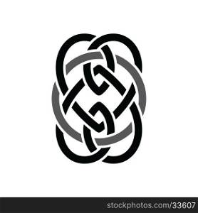 celtic overlapped black abstract floral concept logo logotype